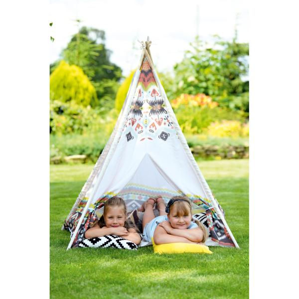 Indianerzelt, gemustert