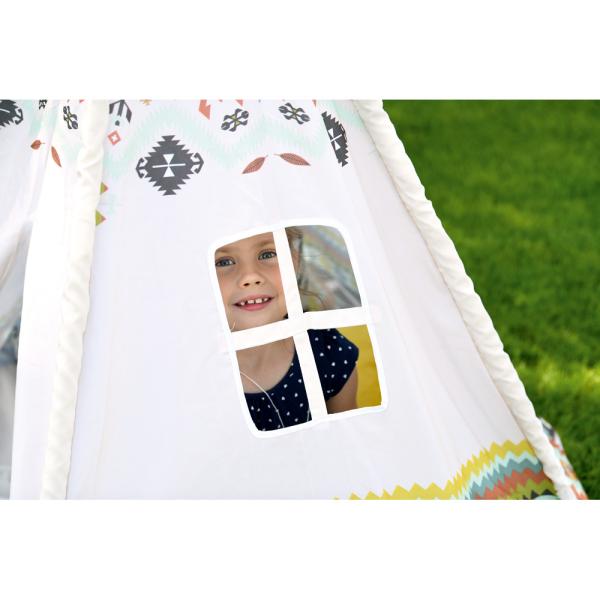 Indianerzelt, gemustert