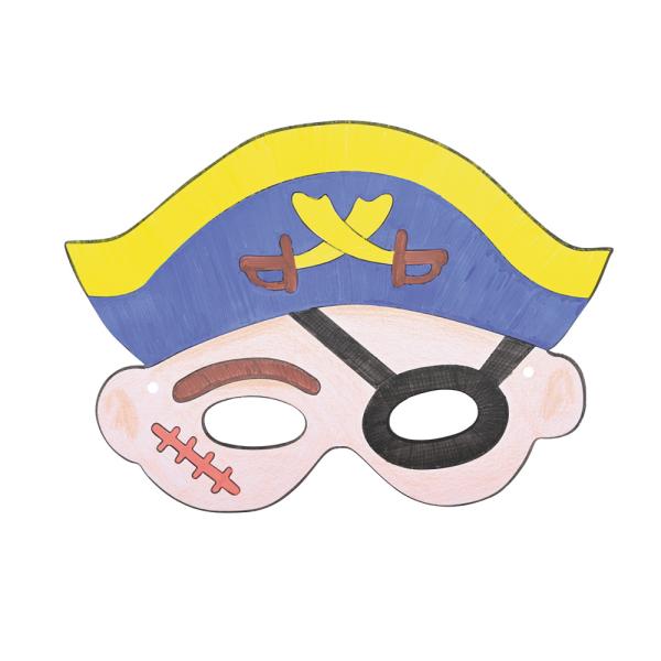 Papiermasken - Pirat, 12 Stck.