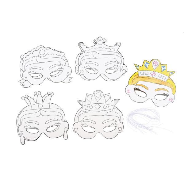 Papiermasken - Prinzessin, 12 Stck.
