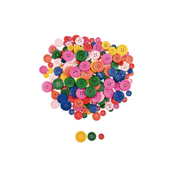 Bunte Holzknöpfe, 200 Stck.