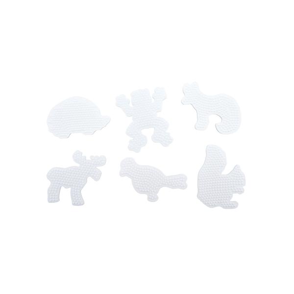 Steckplattenset für Bügelperlen NABBI® MINI, 6 Tiere