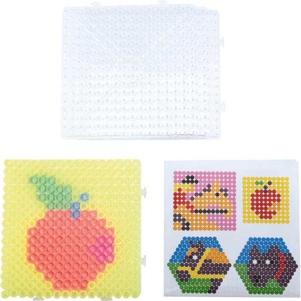 Steckplattenset für Bügelperlen NABBI® JUMBO, Quadrate, 4 Stck.