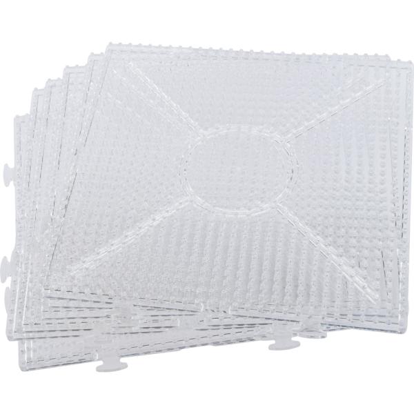 Steckplattenset für Bügelperlen NABBI® MINI, Quadrate, 10 Stck.