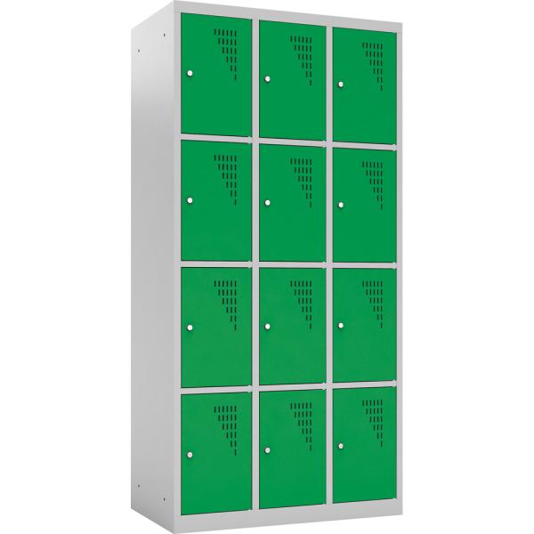 Metallspind, H 180 cm, mit 12 Fächern