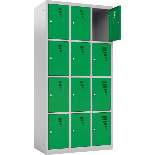 Metallspind, H 180 cm, mit 12 Fächern