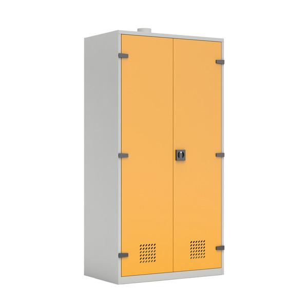 Chemikalienschrank H 200, mit Bodenwanne und Absaugstutzen