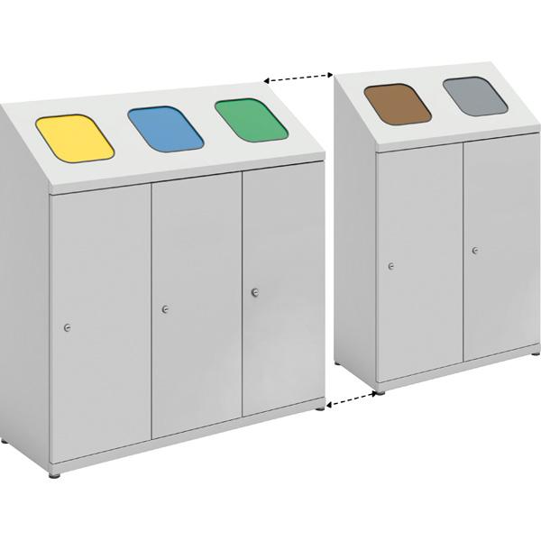 Mülltrenner aus Metall, 5 Kammer