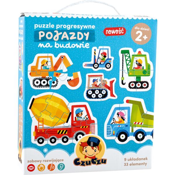 Puzzle-Set, Baufahrzeuge