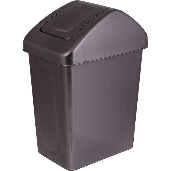 Abfallbehälter B mit Schwingdeckel, 25 l, schwarz