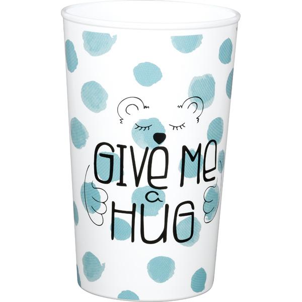 Becher, 250 ml, aus Kunststoff, Give me a Hug