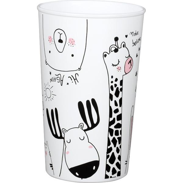 Becher, 250 ml, aus Kunststoff, Tiere