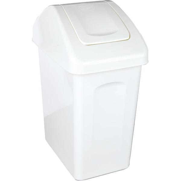 Abfallbehälter E mit Schwingdeckel, 10 l, weiss