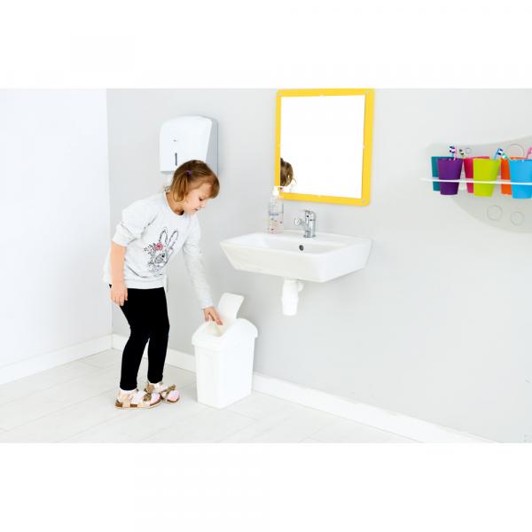 Abfallbehälter E mit Schwingdeckel, 10 l, weiss