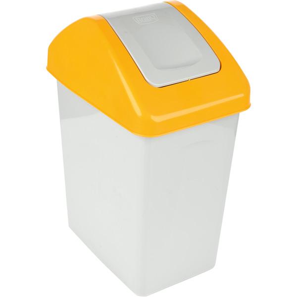 Abfallbehälter E mit Schwingdeckel, 10 l, gelb