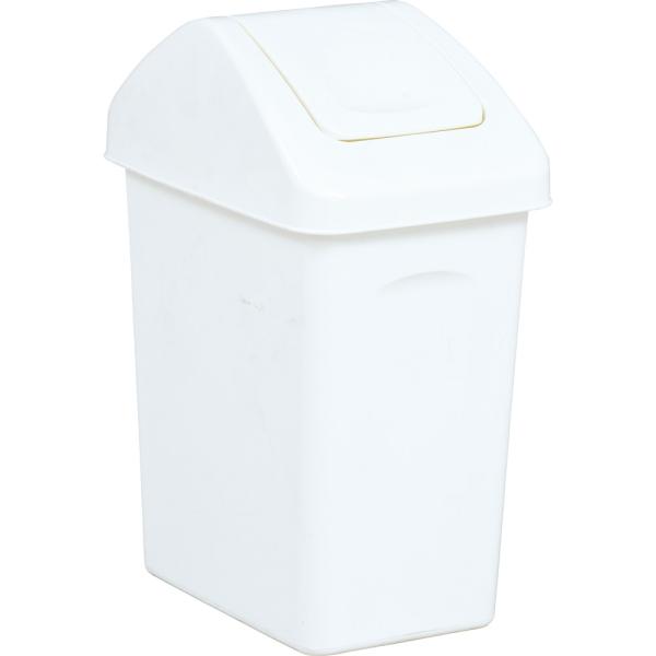 Abfallbehälter C mit Schwingdeckel, 25 l - weiss