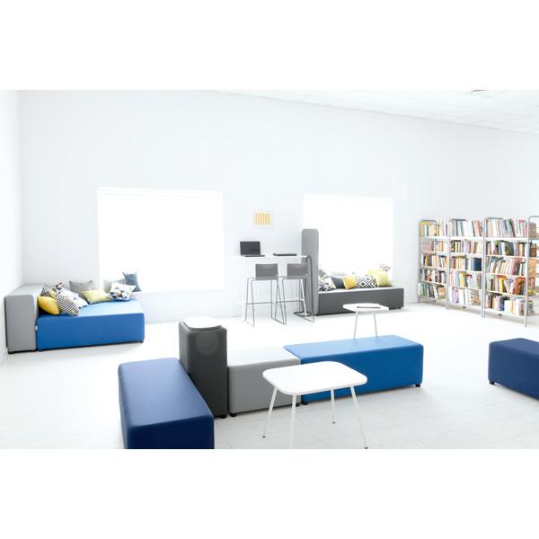 Modul Blocks maxi, Lehne B 50, H 74, mit Tischplatte, graphit