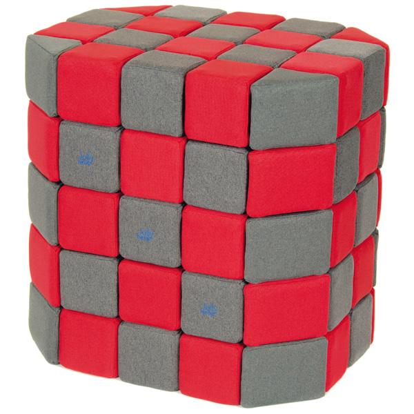 Magnetbausteine JollyHeap, 2/100 Stck. - grau/rot