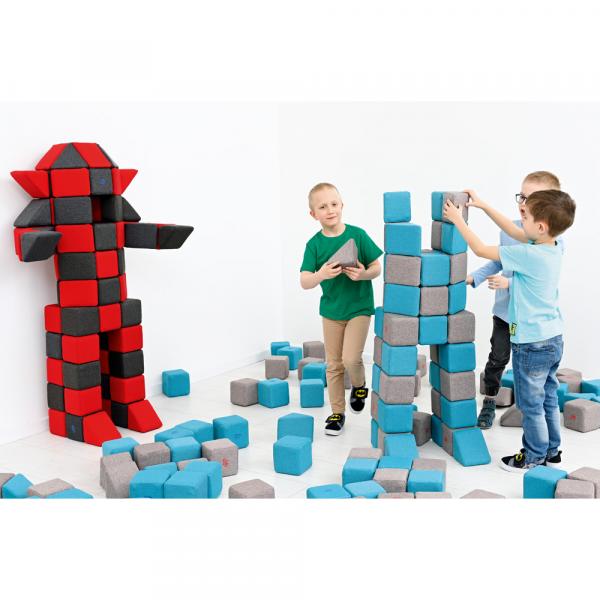 Magnetbausteine JollyHeap, 2/100 Stck. - grau/rot