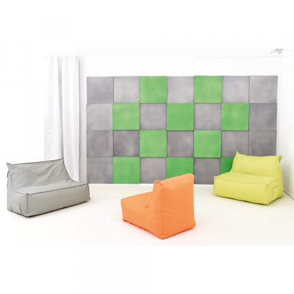 Akustik-Wandpaneel, Quadrat, Stärke 2 cm, moosgrün