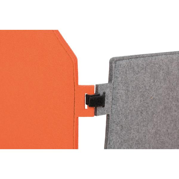 Wandschirm aus Filz, Quadrat, grau, 60 x 60