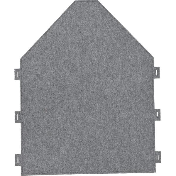 Wandschirm aus Filz, Haus, grau, 70 x 90