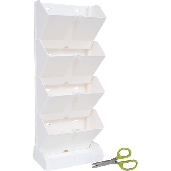 Grüne Wand - modulare Pflanztöpfe, 8 Stck. - weiss