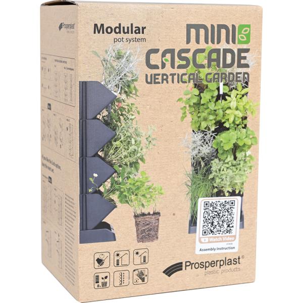 Grüne Wand - modulare Pflanztöpfe, 8 Stck. - anthrazit