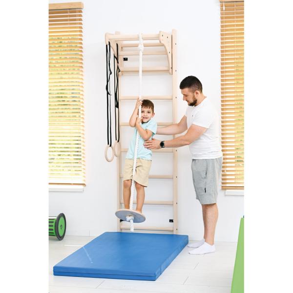 Sprossenwand mit Klimmzugbügel, Holzgestell