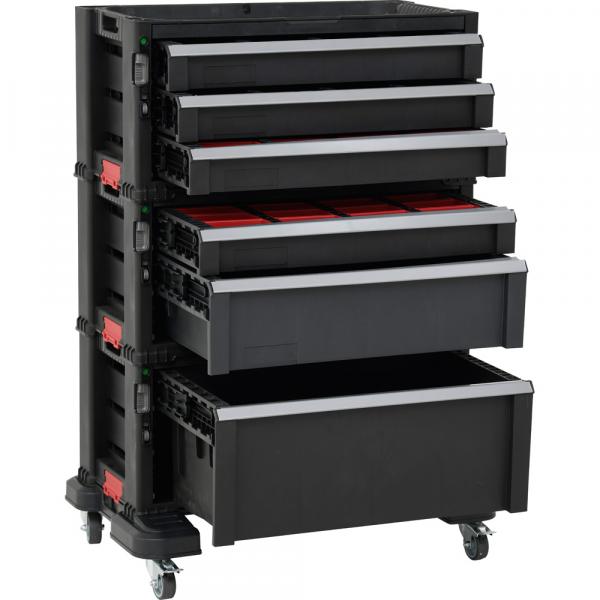 Mobiler Werkzeugschrank mit 6 Schubladen