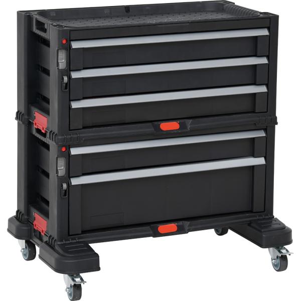 Mobiler Werkzeugschrank mit 5 Schubladen