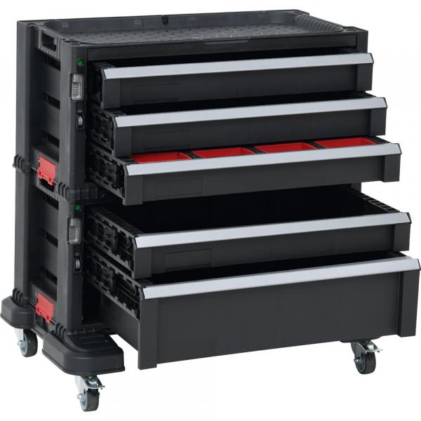 Mobiler Werkzeugschrank mit 5 Schubladen