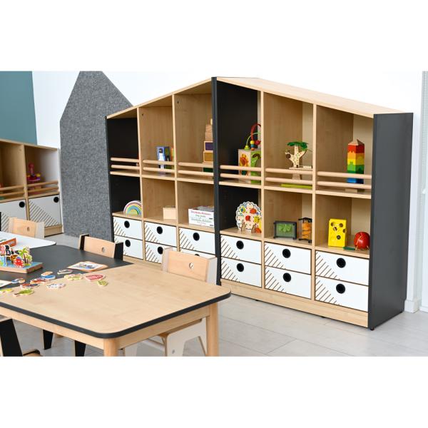 FLO Schrank L, Giebel rechts, anthrazit