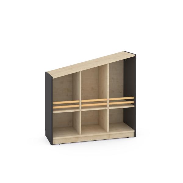 FLO Schrank M, Giebel rechts, anthrazit