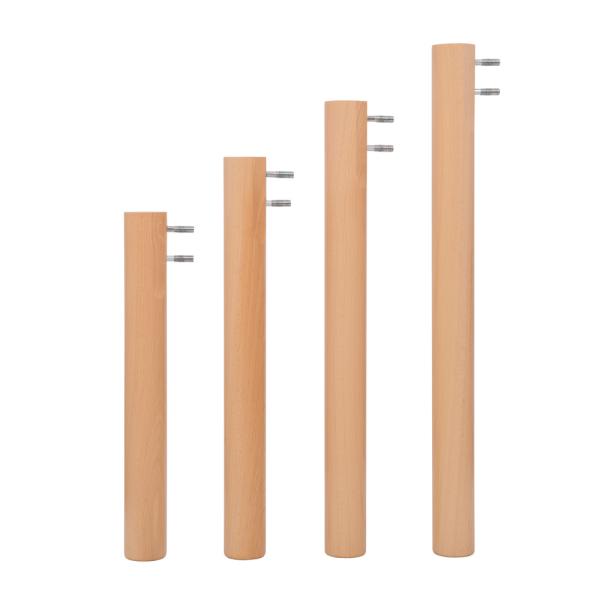 FLO Runde Tischbeine, 4er Set, TH 52 cm