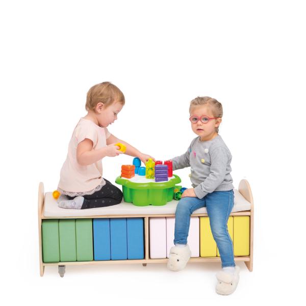 Sitzkissen rechteckig, 12er-Set, Pastell
