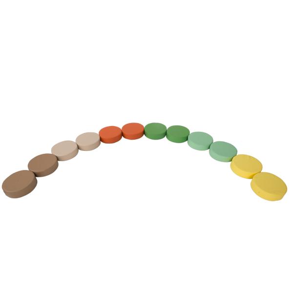 Runde Sitzkissen, Herbstfarben, 12er-Set