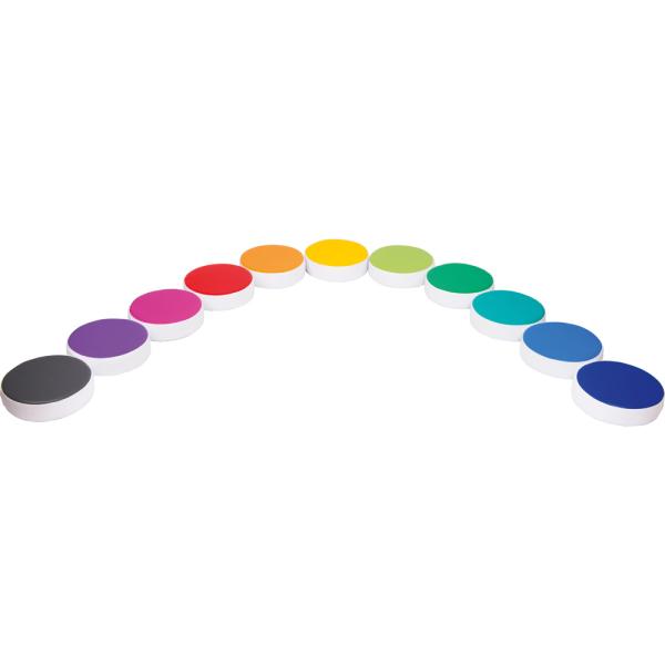 Sitzkissen rund, H 8 cm, 2-farbig - 12er-Set
