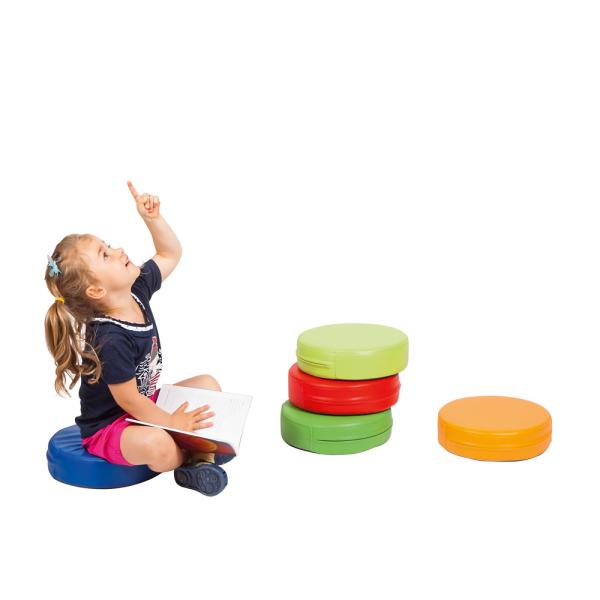 Sitzkissen Regenbogen, rund, H 8 cm