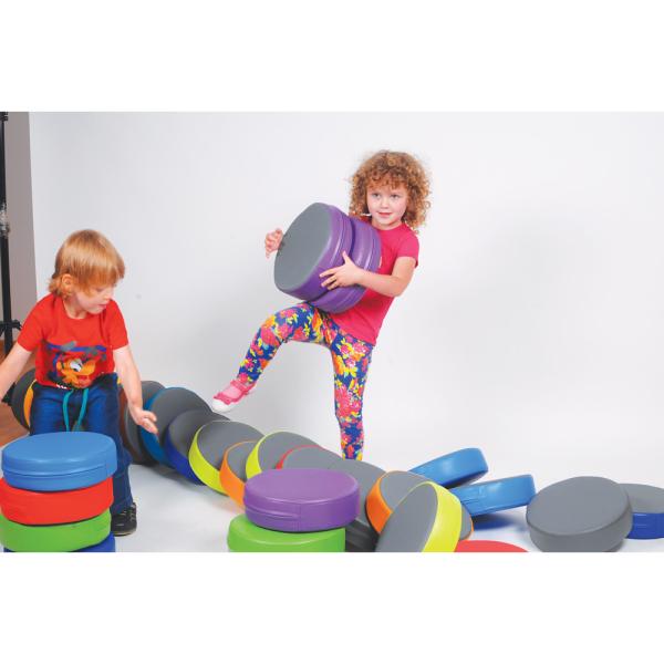 Sitzkissen Regenbogen, rund, H 8 cm - 12er-Set