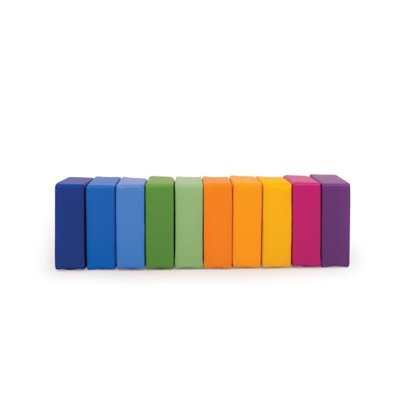 Sitzkissen Regenbogen, quadratisch, H 10 cm - 10er-Set