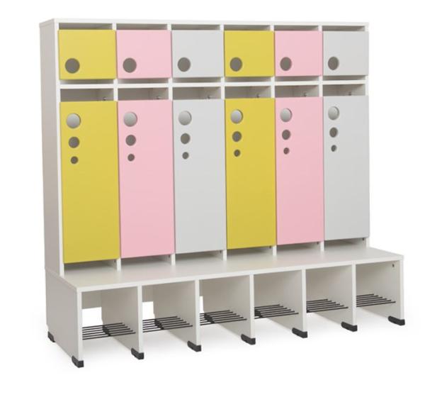 Garderobe Tropfen 6, SH 31 cm, weiss