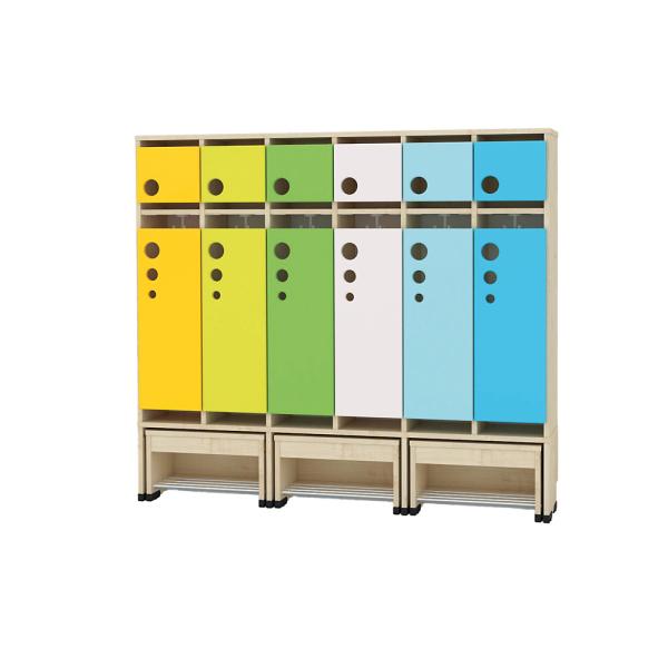 Garderobe Tropfen mit ausziehbarer Bank 6, SH 26 cm