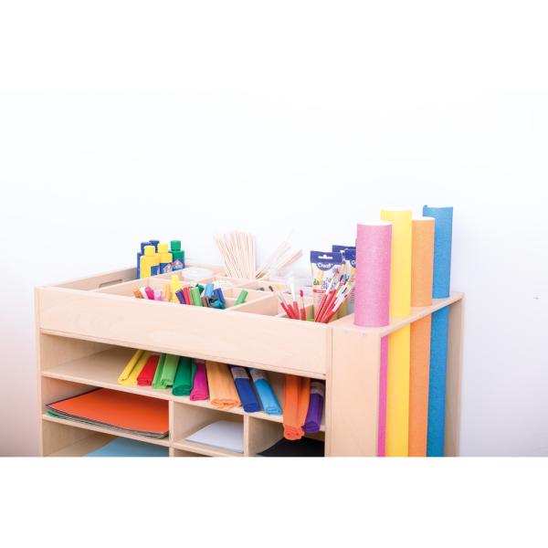 Echtholz Materialschrank mit Organizer