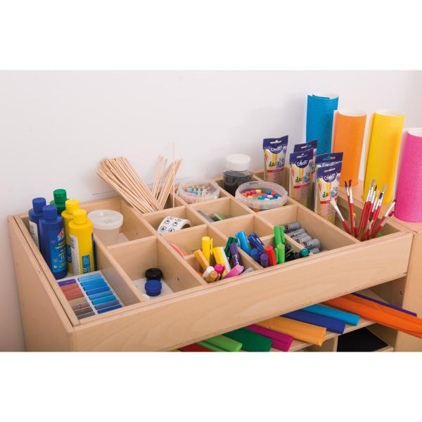 Echtholz Materialschrank mit Organizer