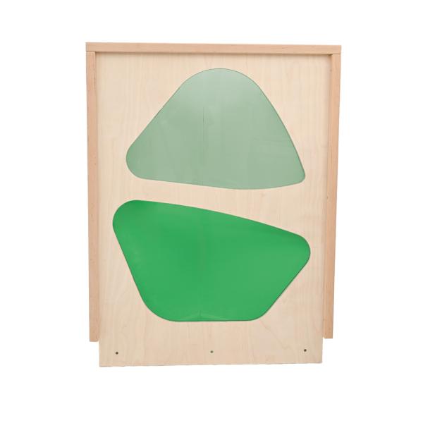 Modulare Spielecke ModuPlay – Wand E, mit 2 Fenstern, grün