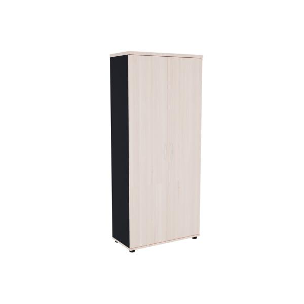 Basic Akten- und Kleiderschrank H 183, anthrazit, Front Akazie