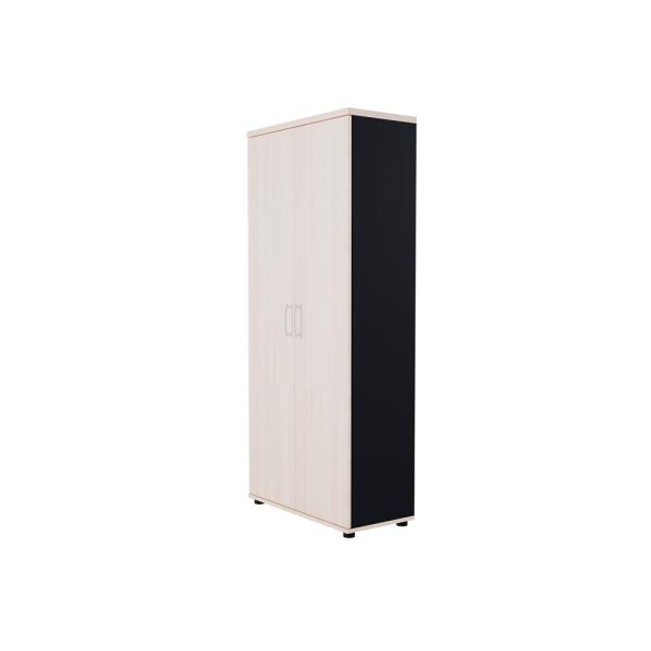 Basic Akten- und Kleiderschrank H 183, anthrazit, Front Akazie