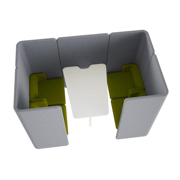 Agora Meetingbox, 4-Sitzer mit festem Tisch