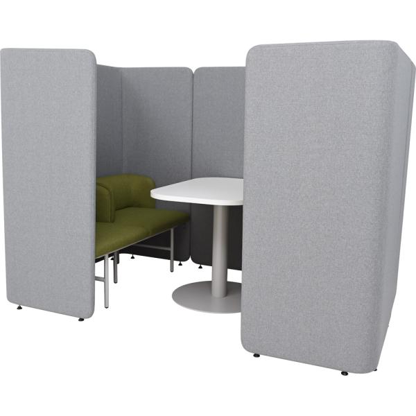 Agora Meetingbox, 4-Sitzer mit freistehendem Tisch